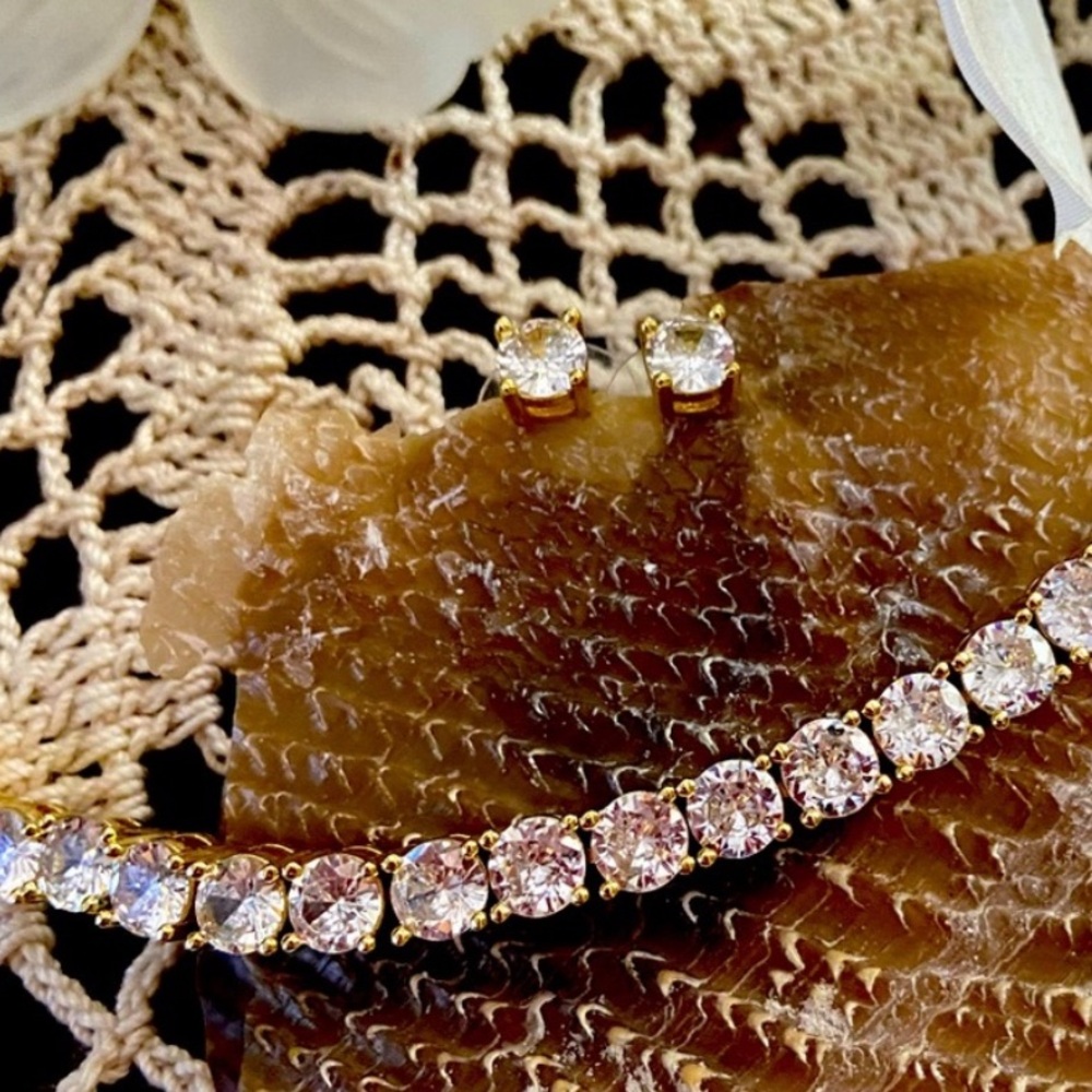 Park Lane “Mini” Gold Impression Bracelet and Earrings Set - Picture 2 of 9